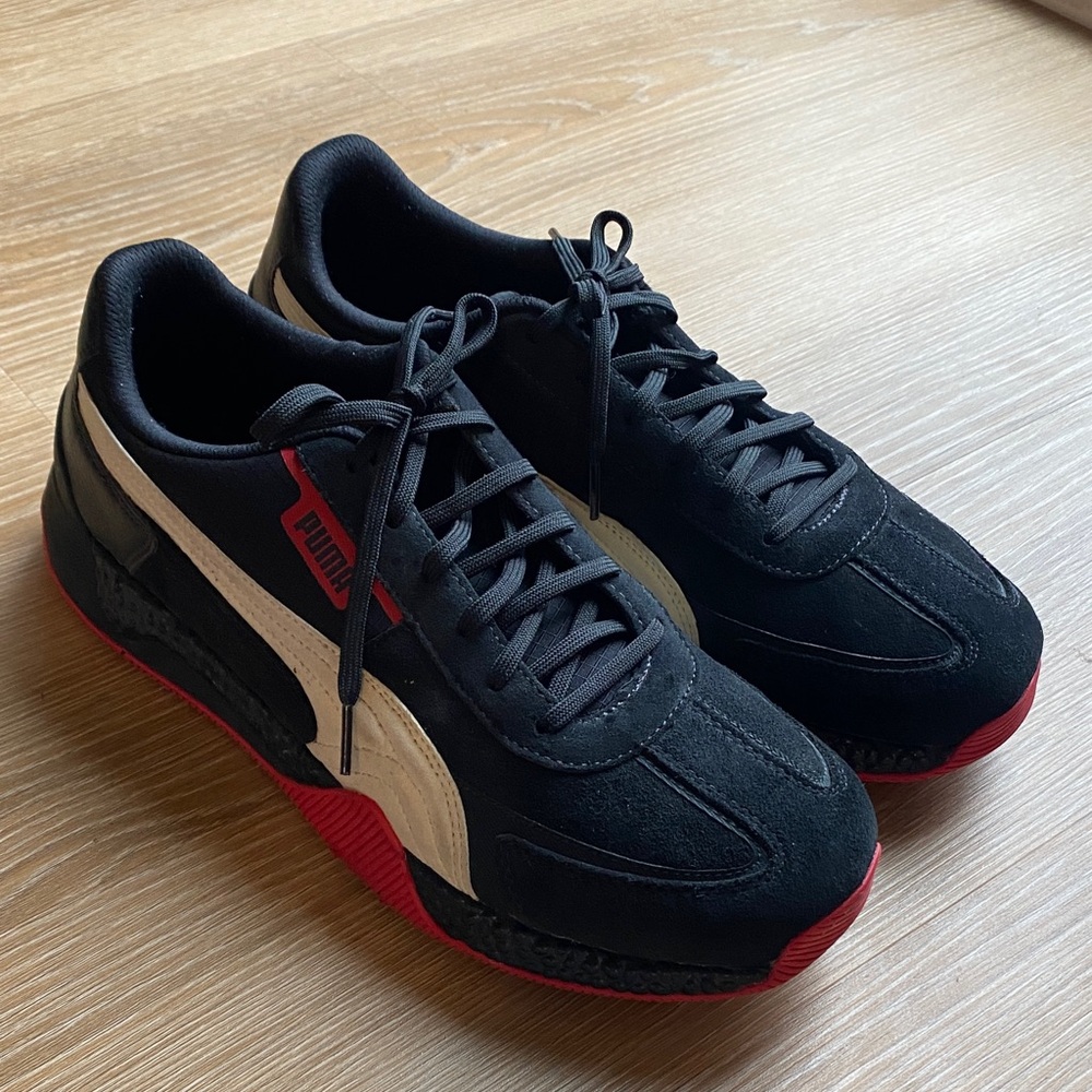 Men’s PUMA X Ferrari Hybrid Leather Suede Sneakers Sz 13